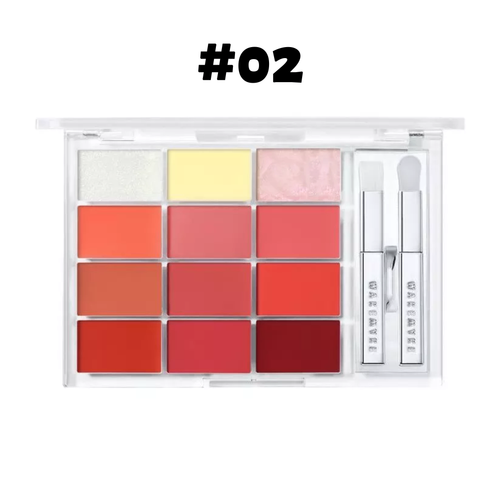 Bảng son Wakemake Soft Coloring Lip Palete 12g màu sắc tươi mới phù hợp với các tông trang điểm khác nhau