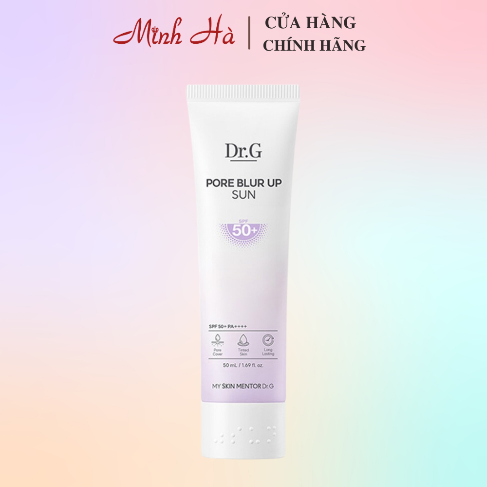 Kem chống nắng Dr.G Pore Blur Up Sun SPF50+ PA++++ 50ml ánh tím triệt sắc kết cấu mỏng nhẹ nâng tone