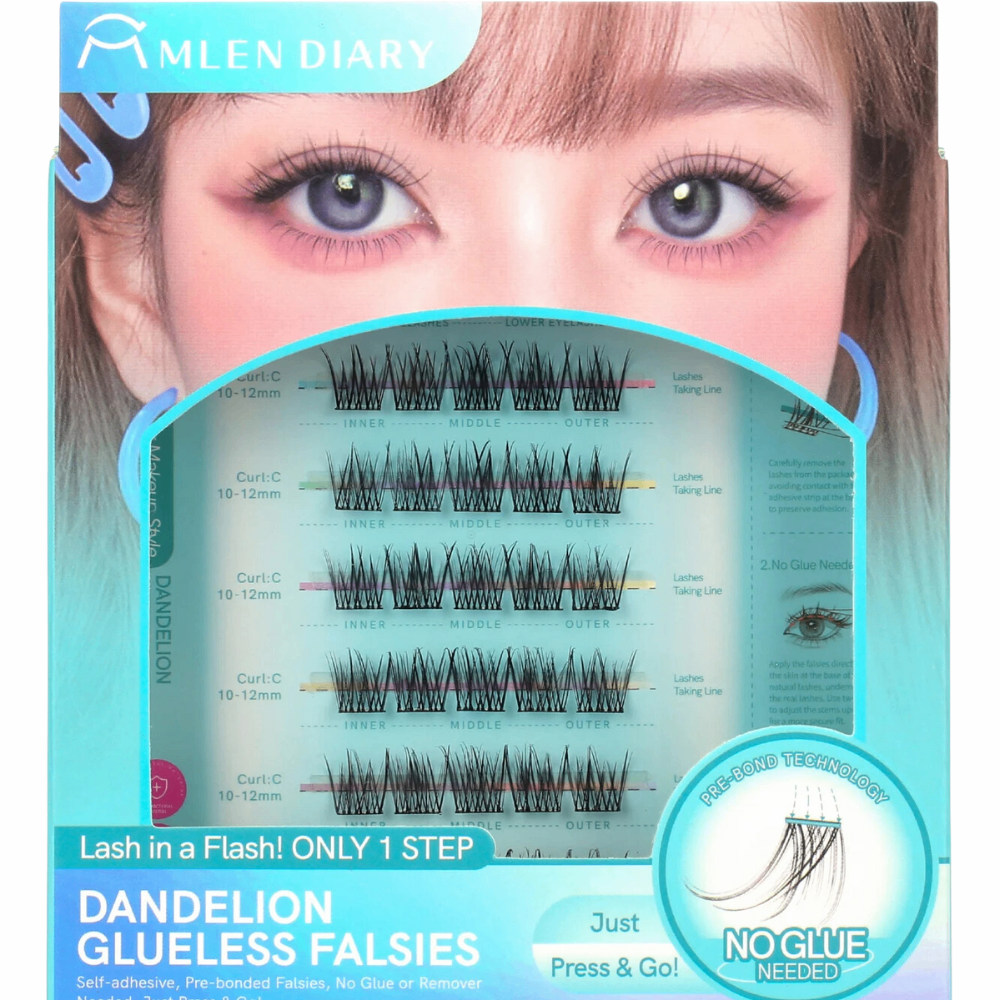 Mi giả tự dính không dùng keo Mlen Diary Glueless Falsies mỏng nhẹ phù hợp không biết gắn mi