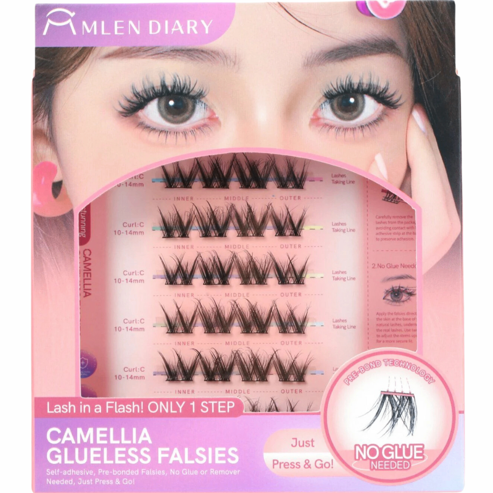 Mi giả tự dính không dùng keo Mlen Diary Glueless Falsies mỏng nhẹ phù hợp không biết gắn mi
