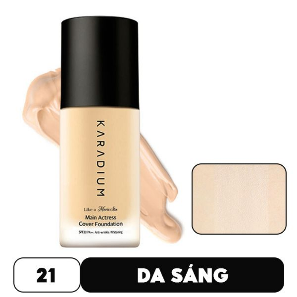 Kem nền Karadium Main Actress Cover Foundation SPF30/PA++ 30ml mỏng nhẹ tự nhiên che khuyết điểm tốt