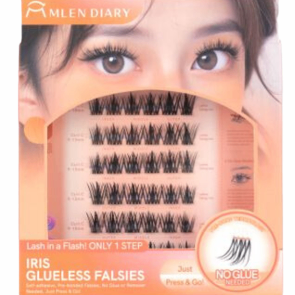 Mi giả tự dính không dùng keo Mlen Diary Glueless Falsies mỏng nhẹ phù hợp không biết gắn mi