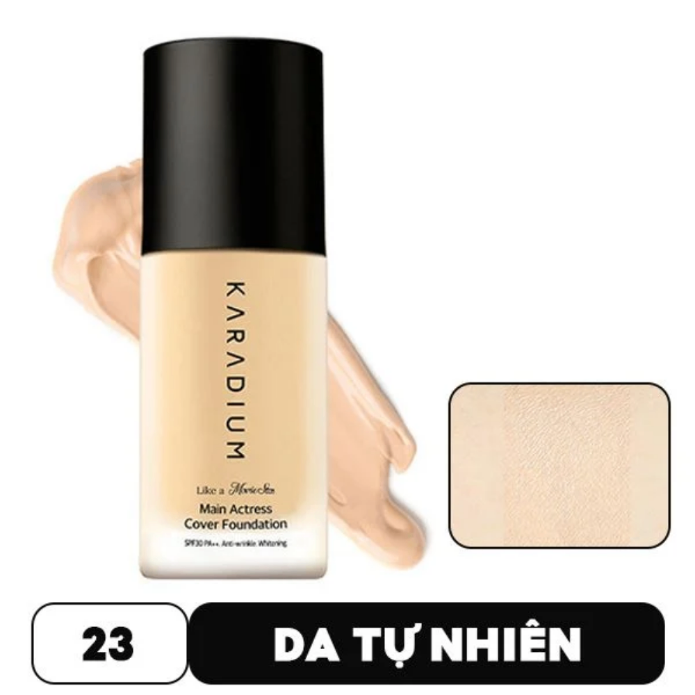Kem nền Karadium Main Actress Cover Foundation SPF30/PA++ 30ml mỏng nhẹ tự nhiên che khuyết điểm tốt
