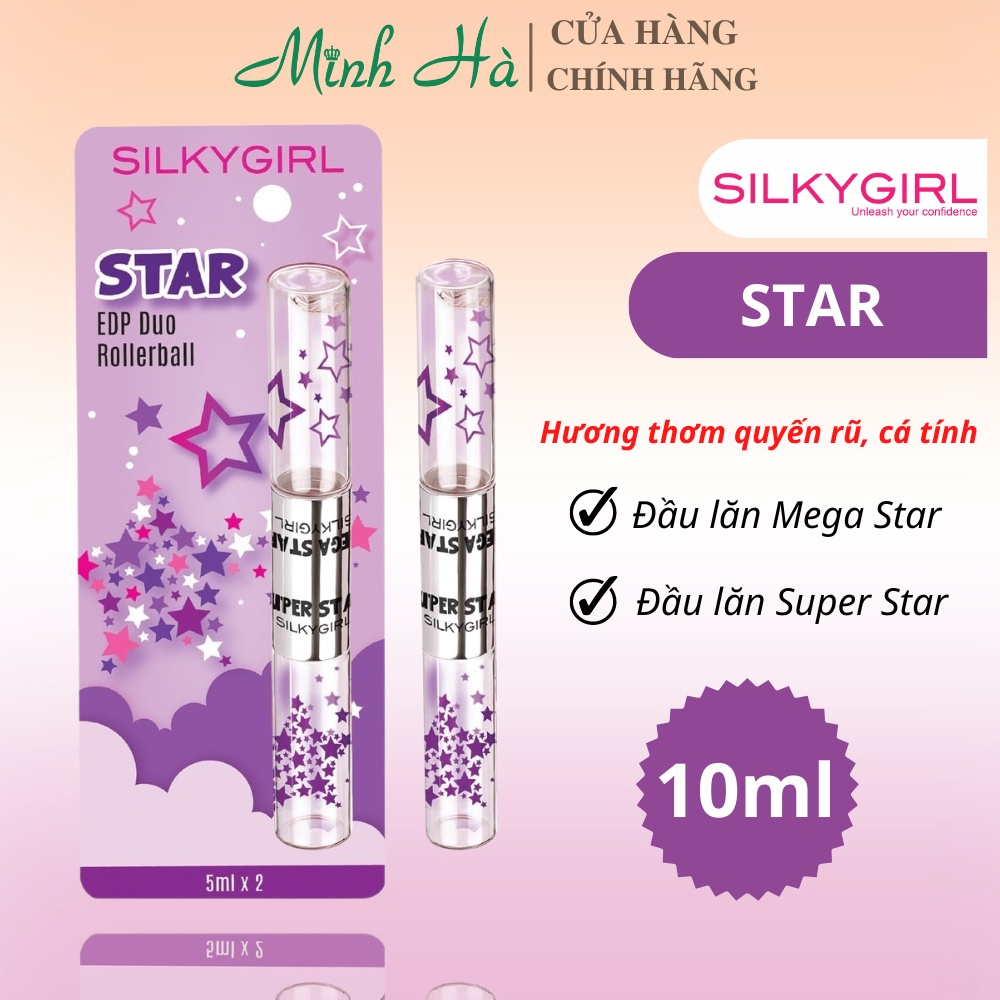 Nước hoa SilkyGirl Edp Duo Rollerball 2 đầu 10ml mang đến trải nghiệm hoàn toàn mới, tự do pha chế mùi hương