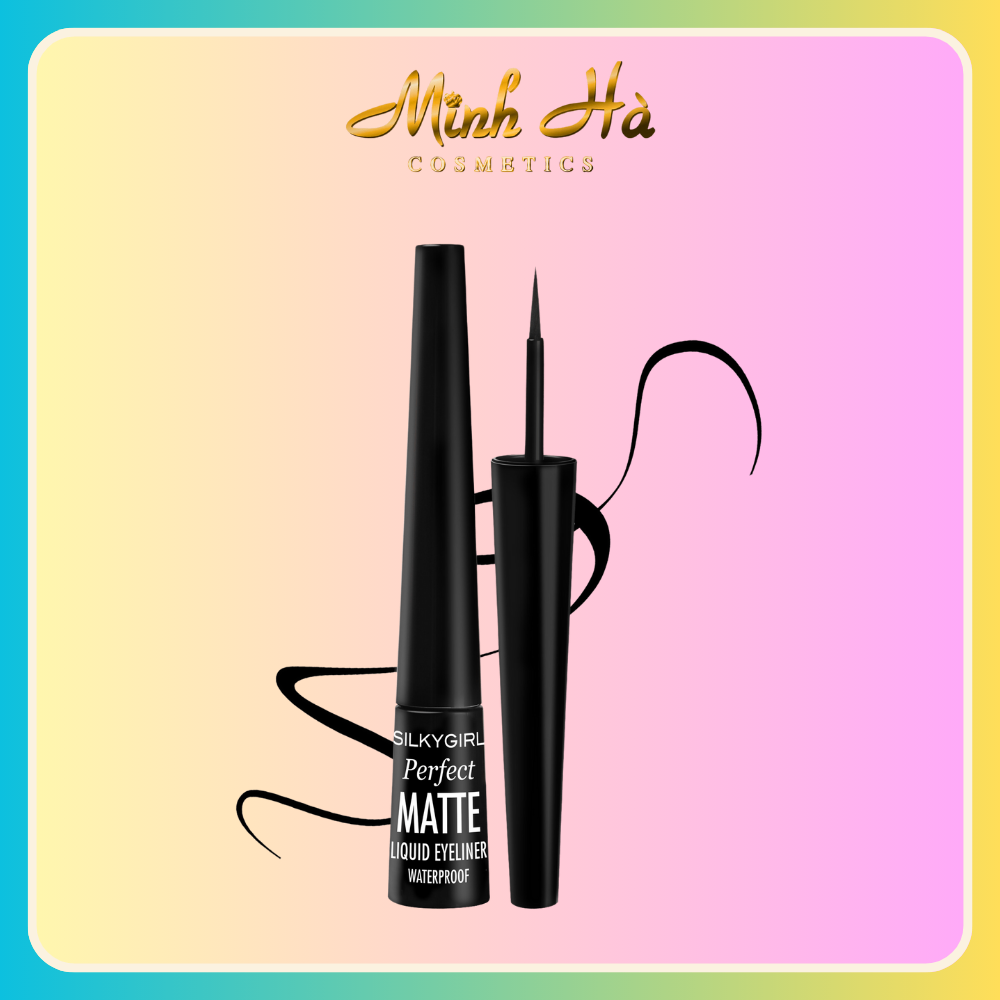 Kẻ mắt nước SilkyGirl Perfect Matte Liquid Eyeliner 01 Matte Black 2.5ml nhỏ gọn lâu trôi
