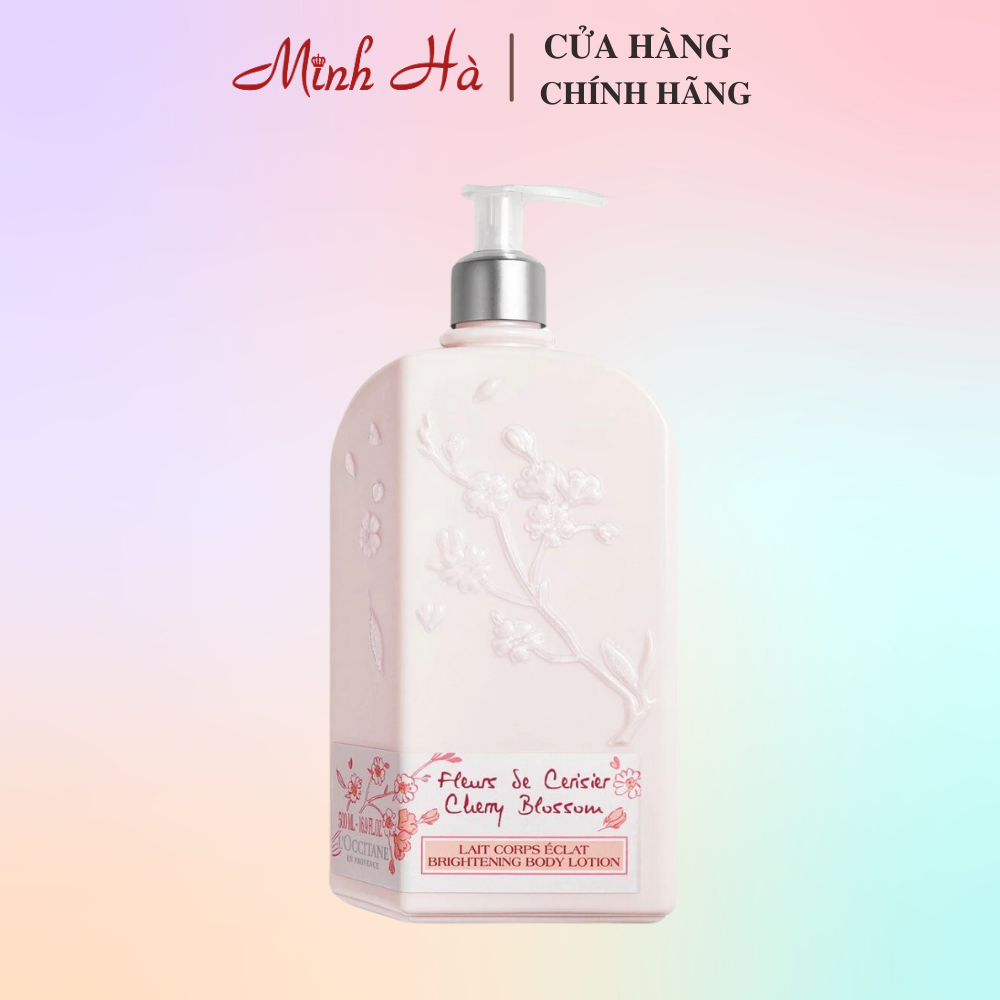 Sữa dưỡng thể hoa anh đào L'occitane Cherry Blossom Shimmering Lotion 500ml dưỡng ẩm và giúp làn da trở nên mịn màng