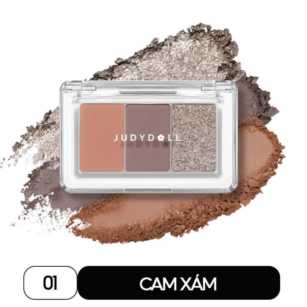Phấn mắt 3 ô Judydoll Eyeshadow Palette 2.5g dễ tán bền màu