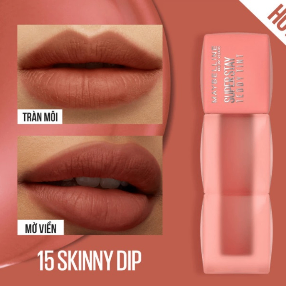 Son kem Maybelline Superstay Teddy Tint 5ml căng mịn, cho môi sắc sảo, quyến rũ