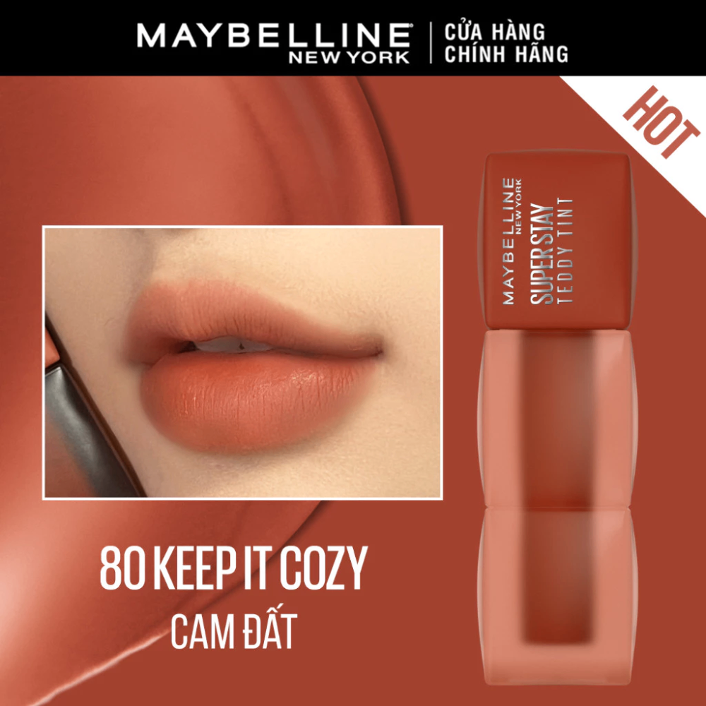 Son kem Maybelline Superstay Teddy Tint 5ml căng mịn, cho môi sắc sảo, quyến rũ