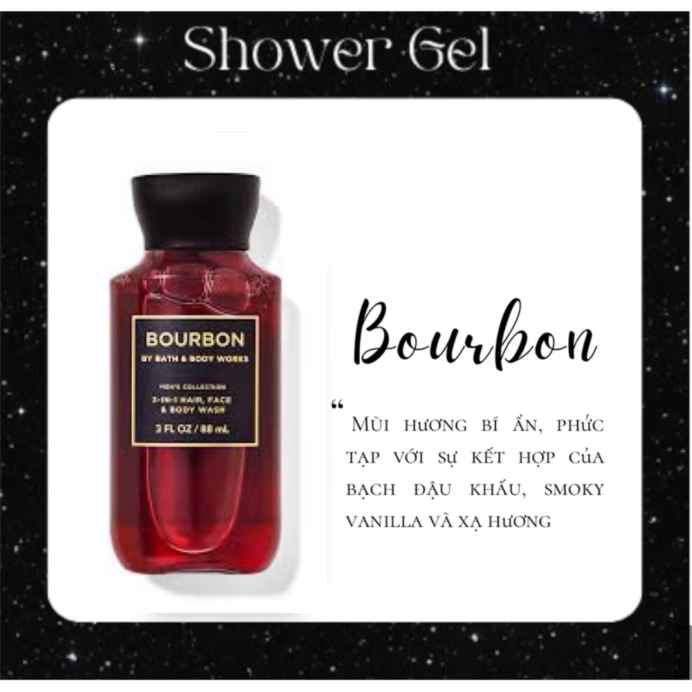 Sữa tắm Bath & Body Works 88ml các loại mùi hương ngọt ngào, sang trọng cho cả nam và nữ