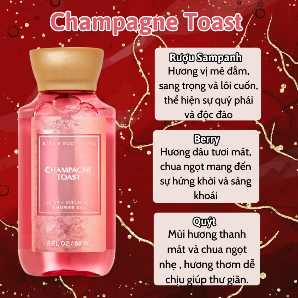 Sữa tắm Bath & Body Works 88ml các loại mùi hương ngọt ngào, sang trọng cho cả nam và nữ