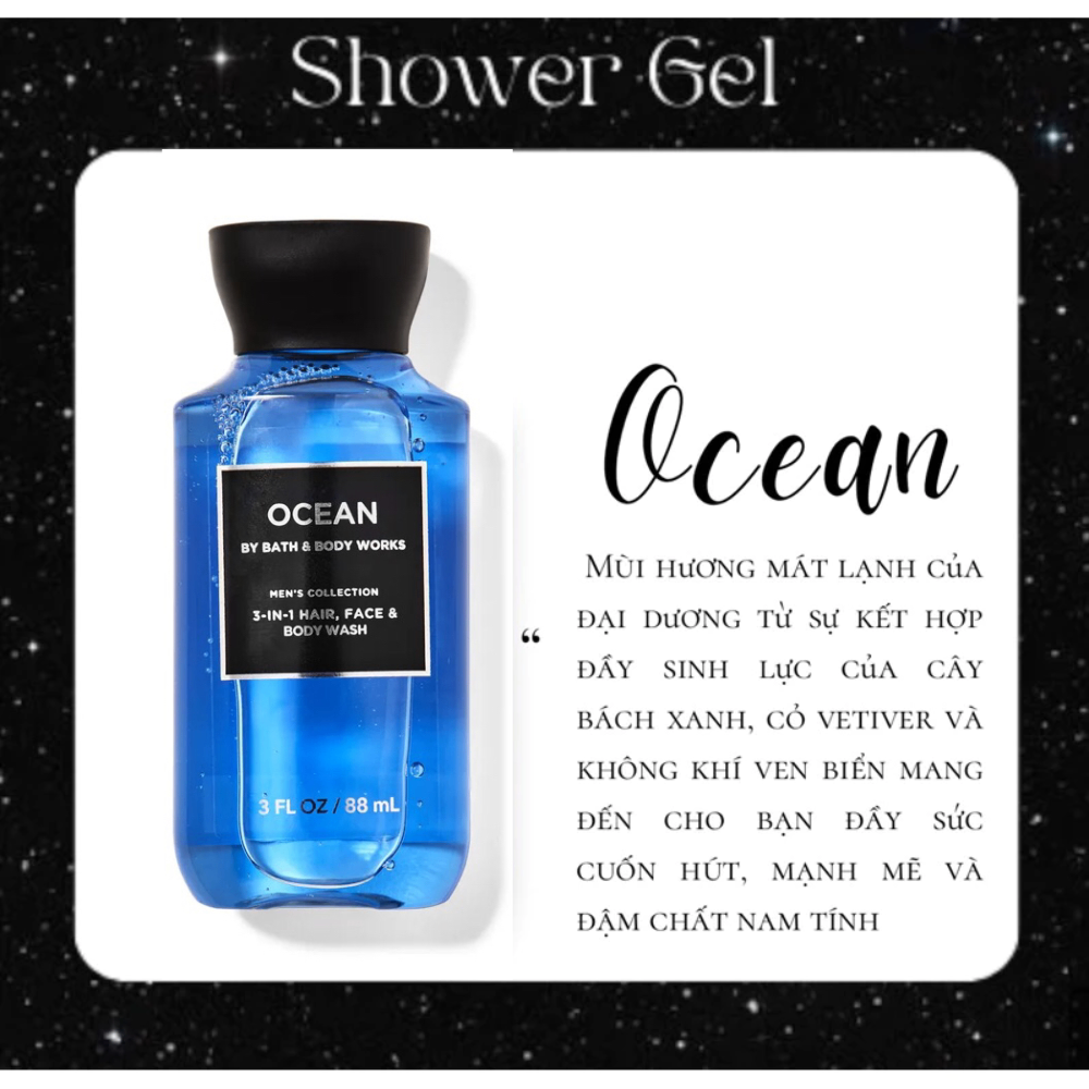 Sữa tắm Bath & Body Works 88ml các loại mùi hương ngọt ngào, sang trọng cho cả nam và nữ