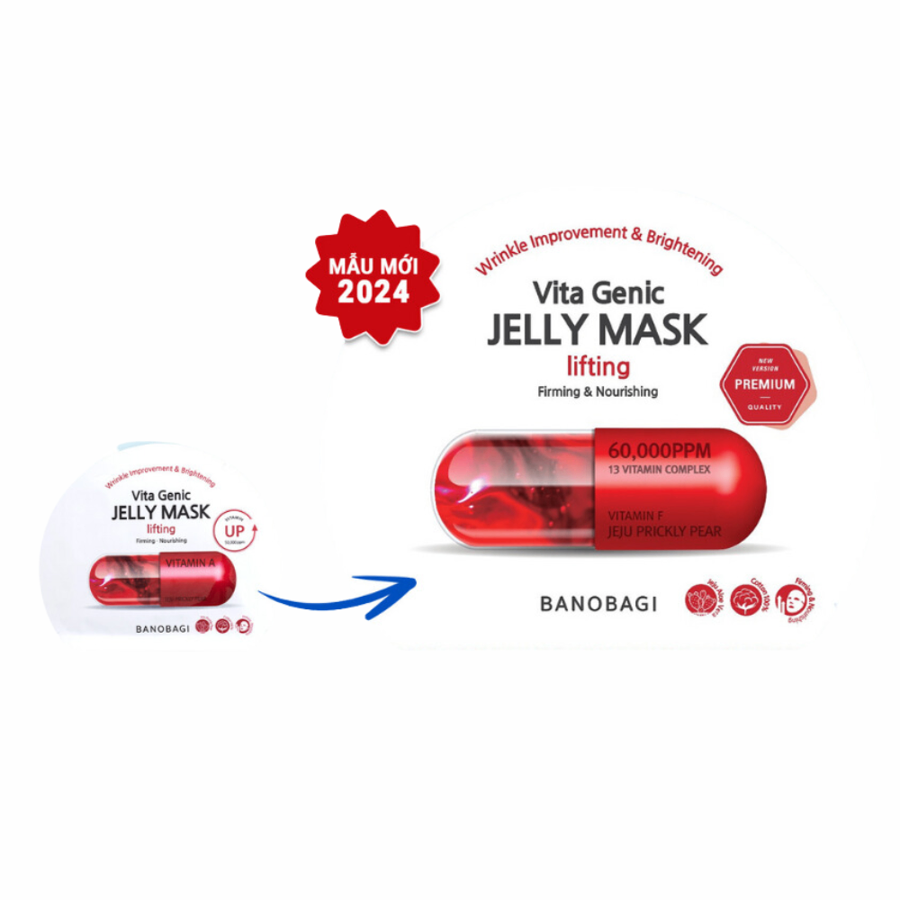 Mặt nạ giấy BANOBAGI Vita Genic Jelly Mask 30g giúp trắng sáng cấp ẩm chống lão hóa da