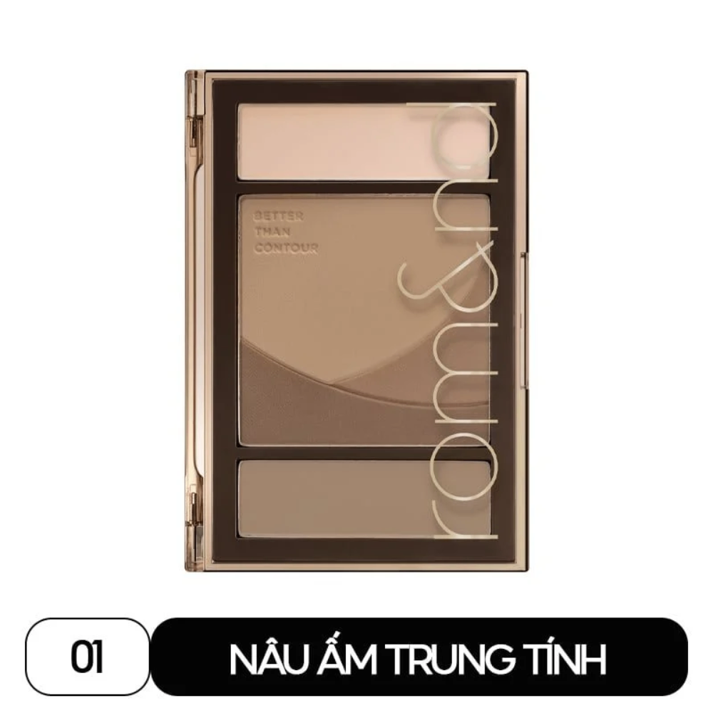 Bảng tạo khối Romand Better Than Contour 20.5g tạo tỉ lệ cân bằng cho gương mặt tiện lợi, dễ dàng sử dụng