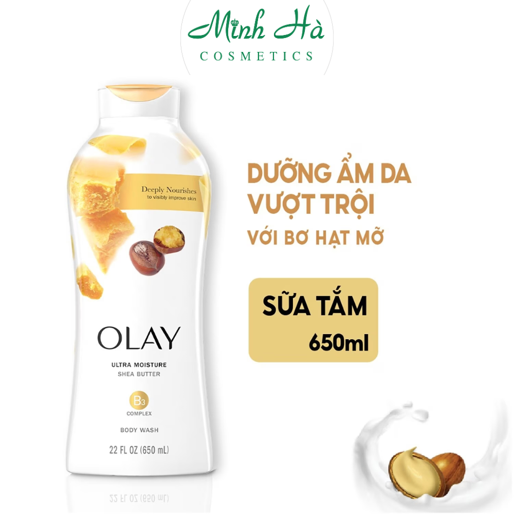 Sữa tắm Olay Body Wash 650ml nhiều mùi hương dưỡng ẩm trắng da