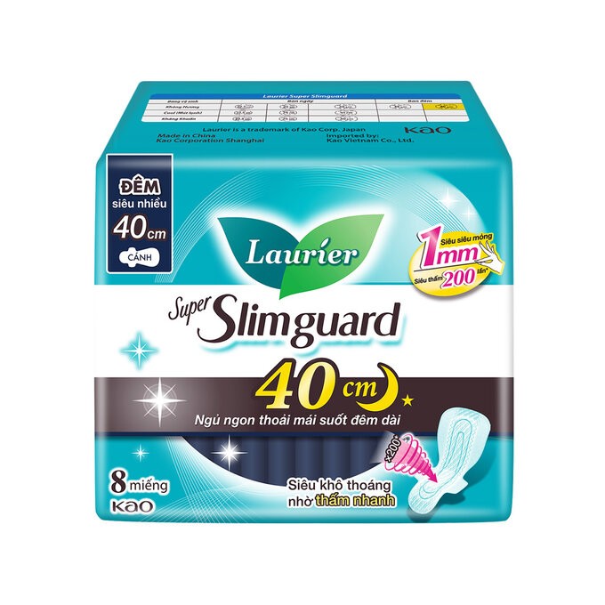 Băng vệ sinh ngày và đêm Laurier nhiều loại mềm mịn khô thoáng