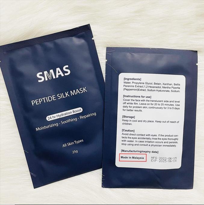 Mặt nạ SMAS Peptide Silk Mask 25g dưỡng và phục hồi da