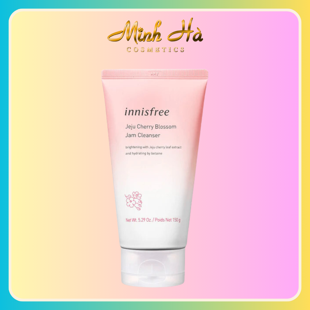 Sữa rửa mặt Innisfree Jeju Cherry Blossom Jam Cleanser 150g giúp dưỡng ẩm và làm sáng da