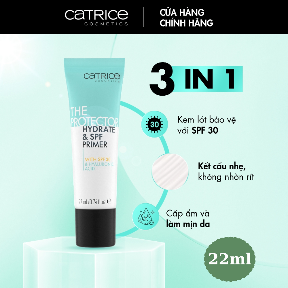Kem lót Catrice Primer 30ml dưỡng ẩm, kiềm dầu, làm đều màu da, che phủ lỗ chân lông, giữ lớp nền mịn đẹp