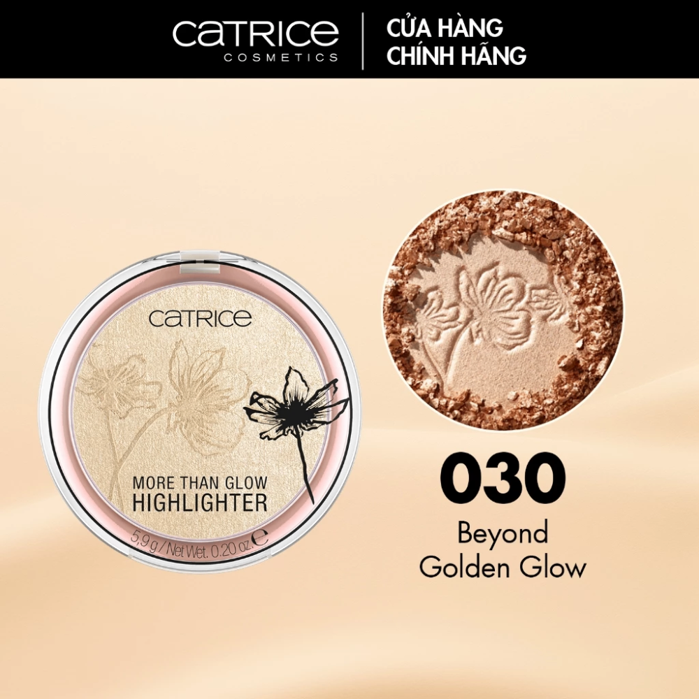 Phấn bắt sáng Catrice More Than Glow Highlighter 5.9g chất phấn mịn độ bám màu cao lâu trôi