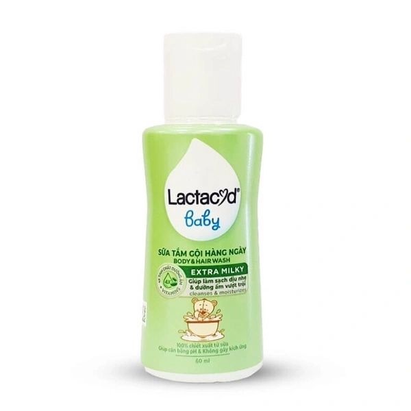 Sữa tắm gội dưỡng da cho em bé Lactacyd Baby 250ml duy trì ổn định độ pH tự nhiên, giúp bảo vệ da