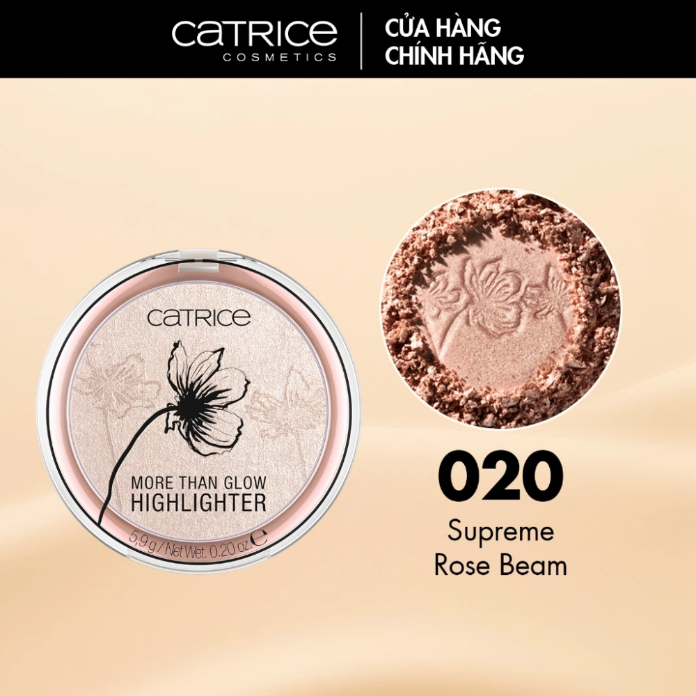 Phấn bắt sáng Catrice More Than Glow Highlighter 5.9g chất phấn mịn độ bám màu cao lâu trôi