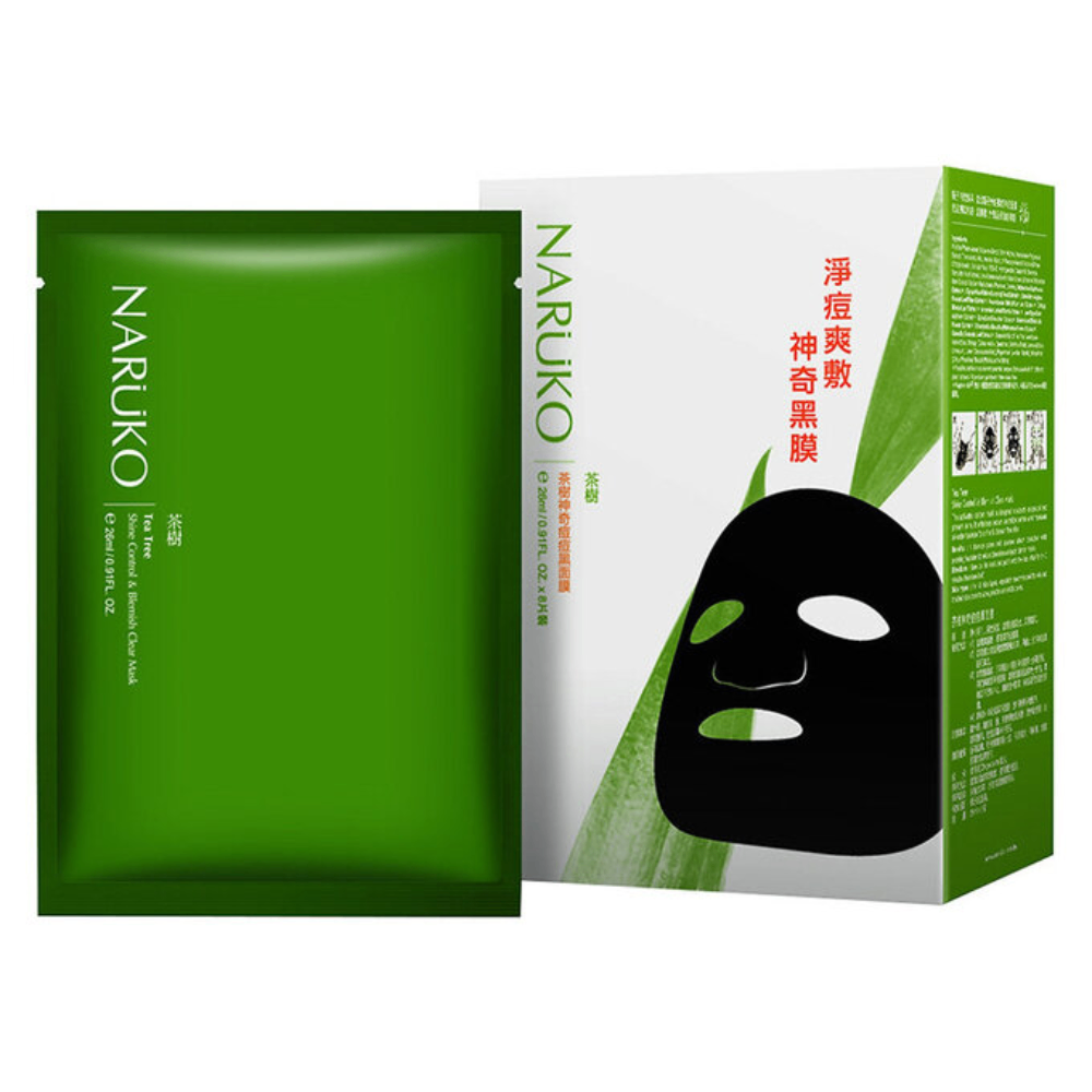 Mặt nạ tràm trà Naruko Tea Tree Shine Control & Blemish Clear Mask 25ml kiểm soát dầu mụn nhập khẩu Đài Loan