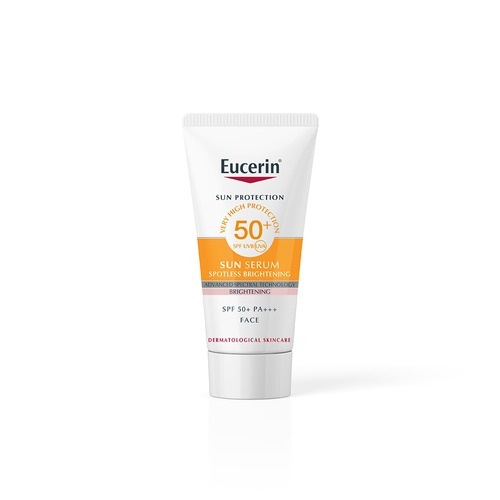Kem chống nắng Eucerin Sun Serum Spotless Brightening SPF50+ PA++++ 50ml dưỡng trắng da mờ đốm nâu