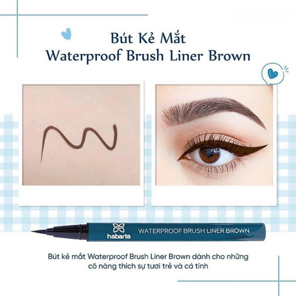 Bút kẻ mắt nước Habaria Waterproof Brush Liner 1g dễ dàng hoàn thành những đường viền dày mỏng khác nhau
