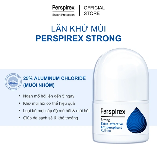 Lăn khử mùi Perspirex 5/20ml các mùi giảm tiết mồ hôi hiệu quả và không gây kích ứng da