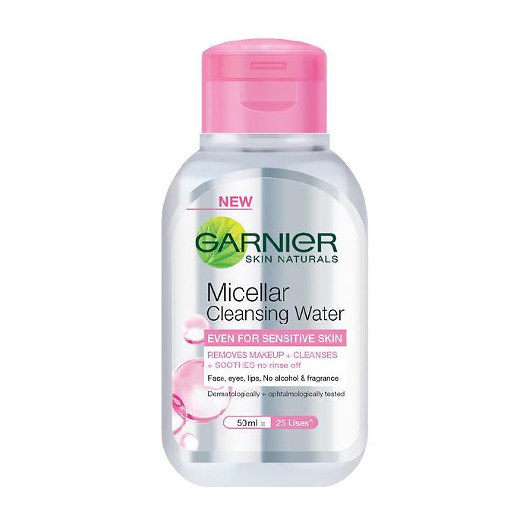 Tẩy trang Garnier Cleansing Water 400ml đủ màu vàng, hồng, xanh lá, xanh dương, đỏ giúp làm sach da dịu nhẹ