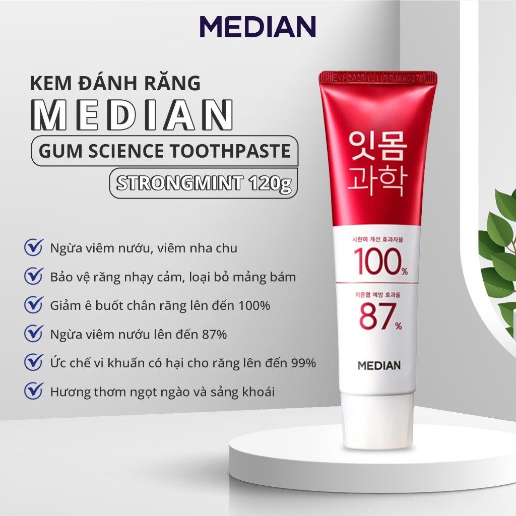 Kem đánh răng Median Dental IQ 93% (87% mẫu mới) Hàn Quốc 120g các loại nhiều công dụng