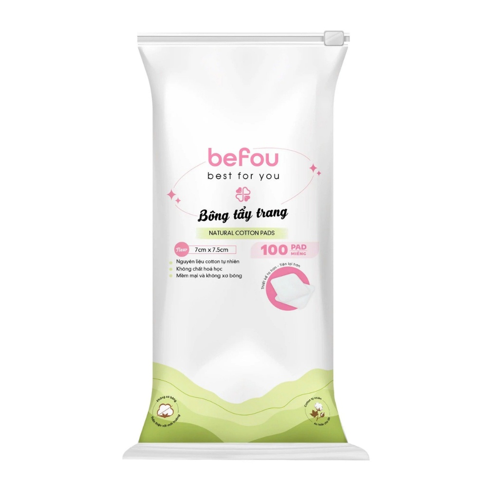 Bông tẩy trang Befou 100/234 miếng chất bông mềm mại tiện lợi