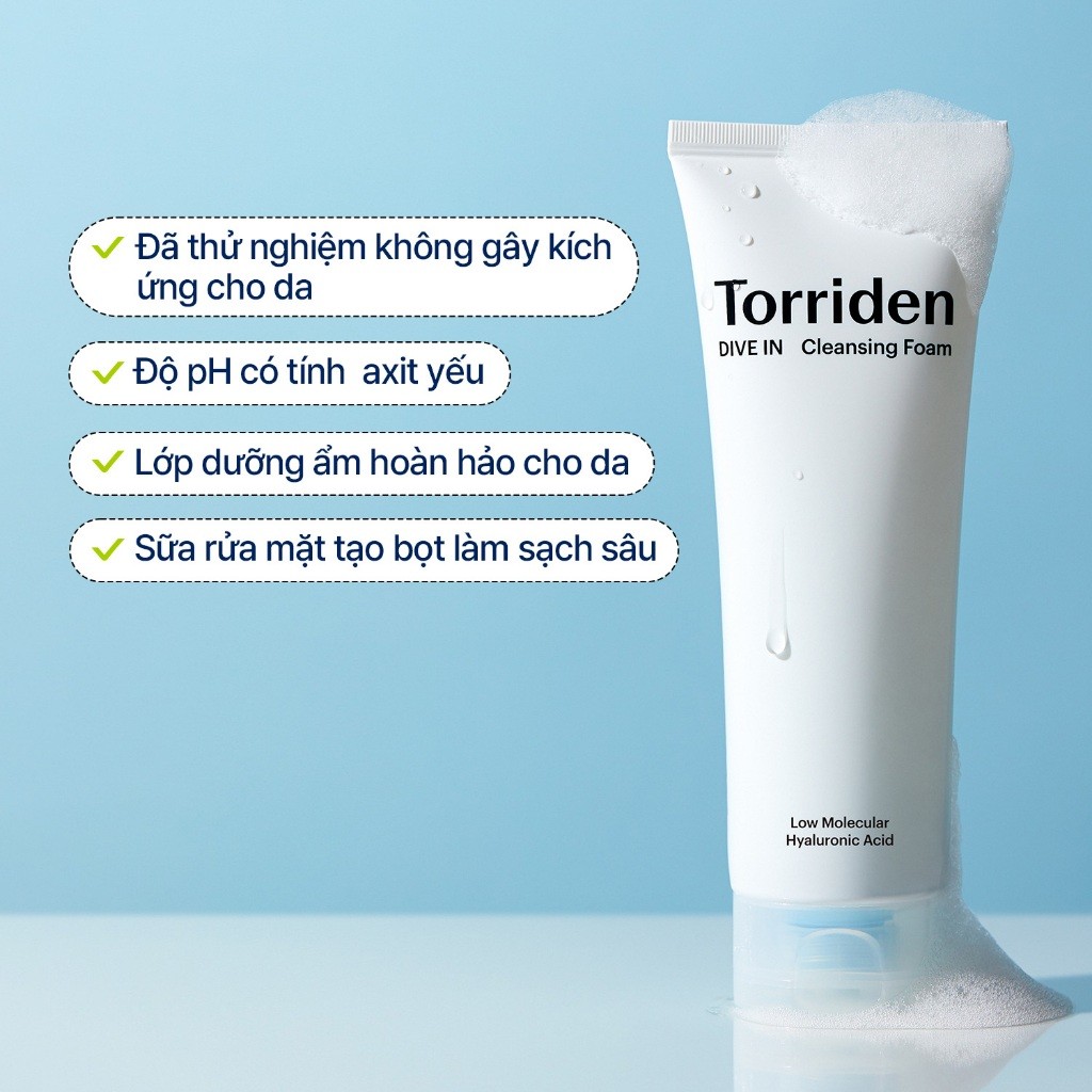 Sữa rửa mặt tạo bọt Torriden Dive In 150ml