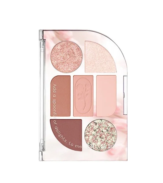 Bảng phấn mắt 7 ô Peripera Sim;plain Eye Palette #06 Chiffon Blossom thiết kế xinh xắn bám màu lâu trôi