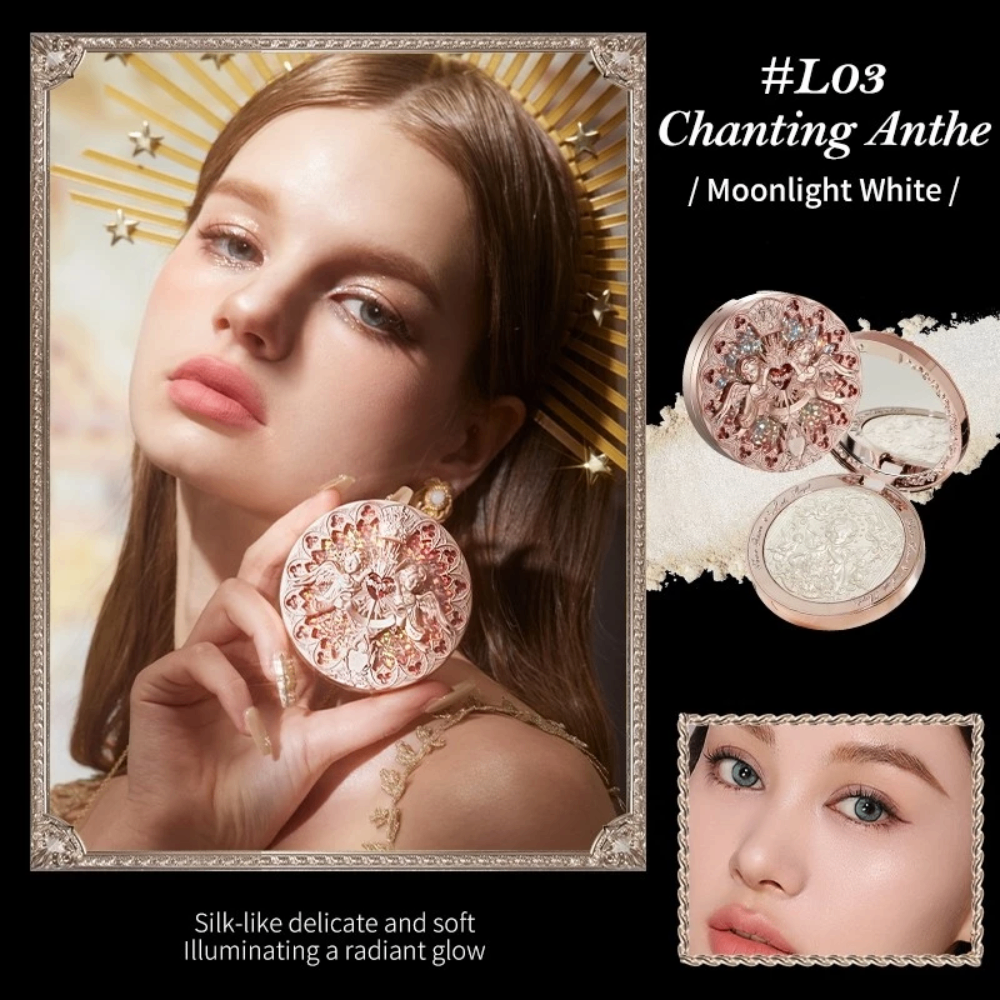 Phấn bắt sáng Flower Knows Little Angel Collection Embossed Highlighter 8g chất phấn mịn lì lâu trôi