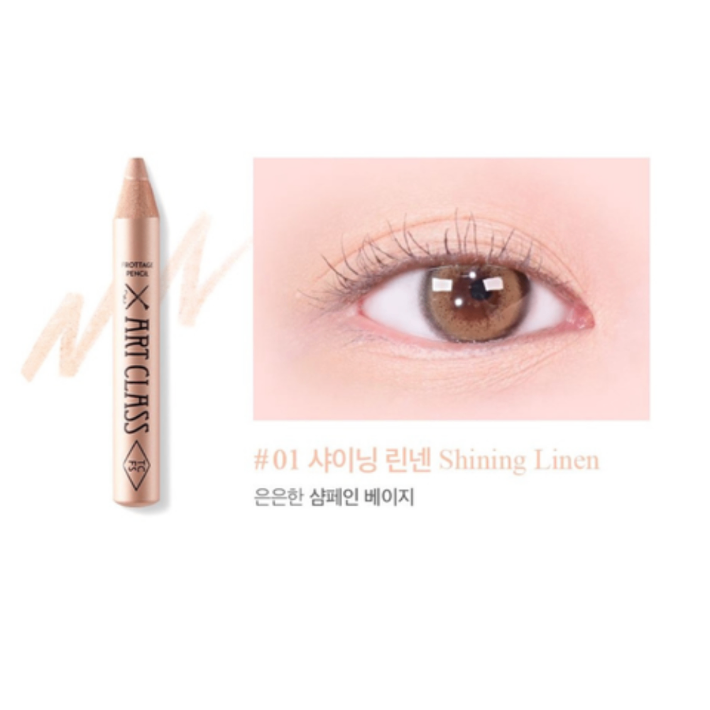 Chì kẻ bọng mắt Too Cool For School Artclass Frottage Pencil 1.1g chất chì nhẹ mịn độ bám tốt