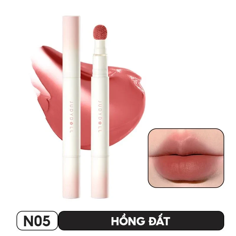 Son kem Judydoll Matte Lip Cream 1.8g lên màu chuẩn bền màu