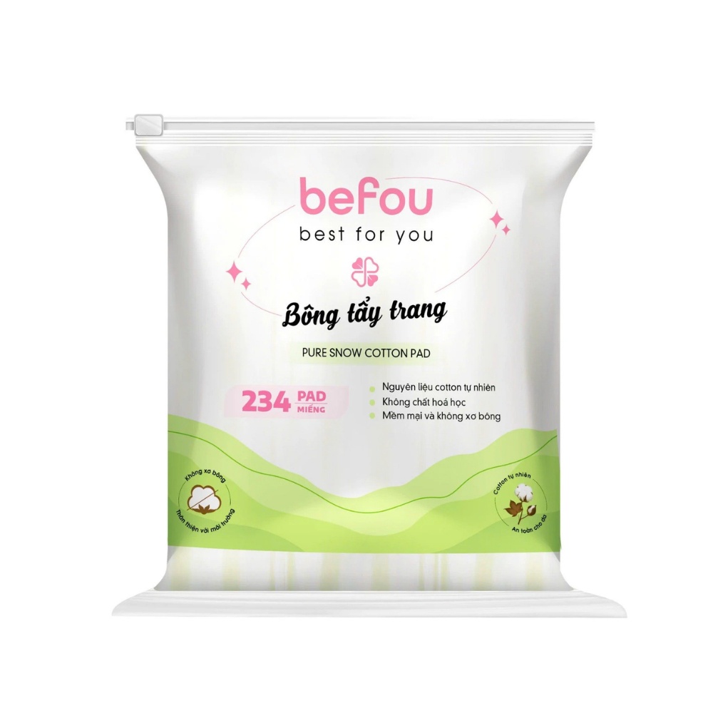 Bông tẩy trang Befou 100/234 miếng chất bông mềm mại tiện lợi