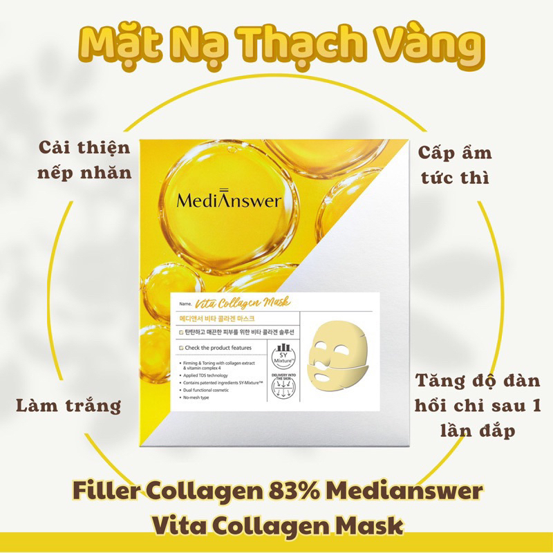 Mặt nạ thạch MediAnswer Collagen Mask 35g chăm sóc da toàn diện