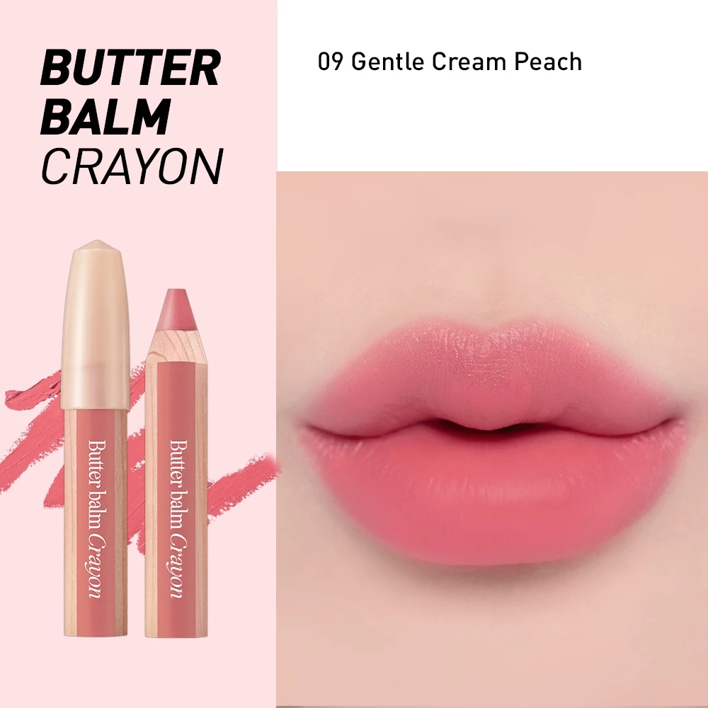 Son bút chì dạng sáp Clio Butter Balm Crayon 3.9g kèm đồ gọt chất nhẹ như bơ