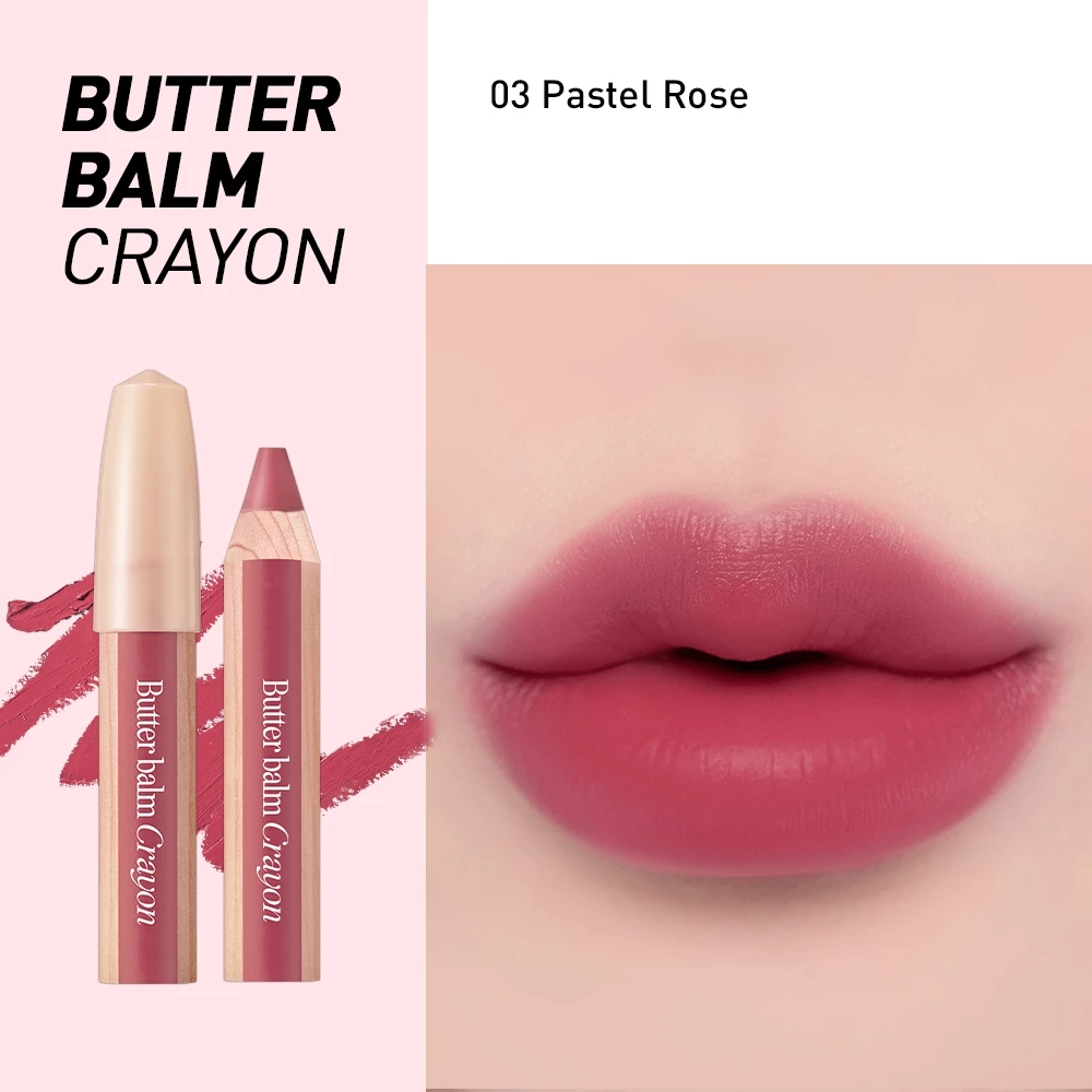 Son bút chì dạng sáp Clio Butter Balm Crayon 3.9g kèm đồ gọt chất nhẹ như bơ