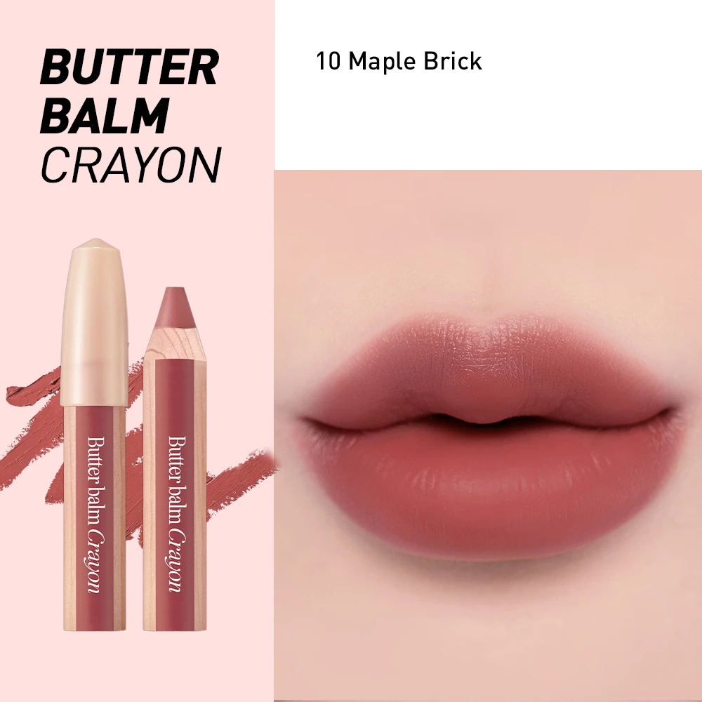 Son bút chì dạng sáp Clio Butter Balm Crayon 3.9g kèm đồ gọt chất nhẹ như bơ