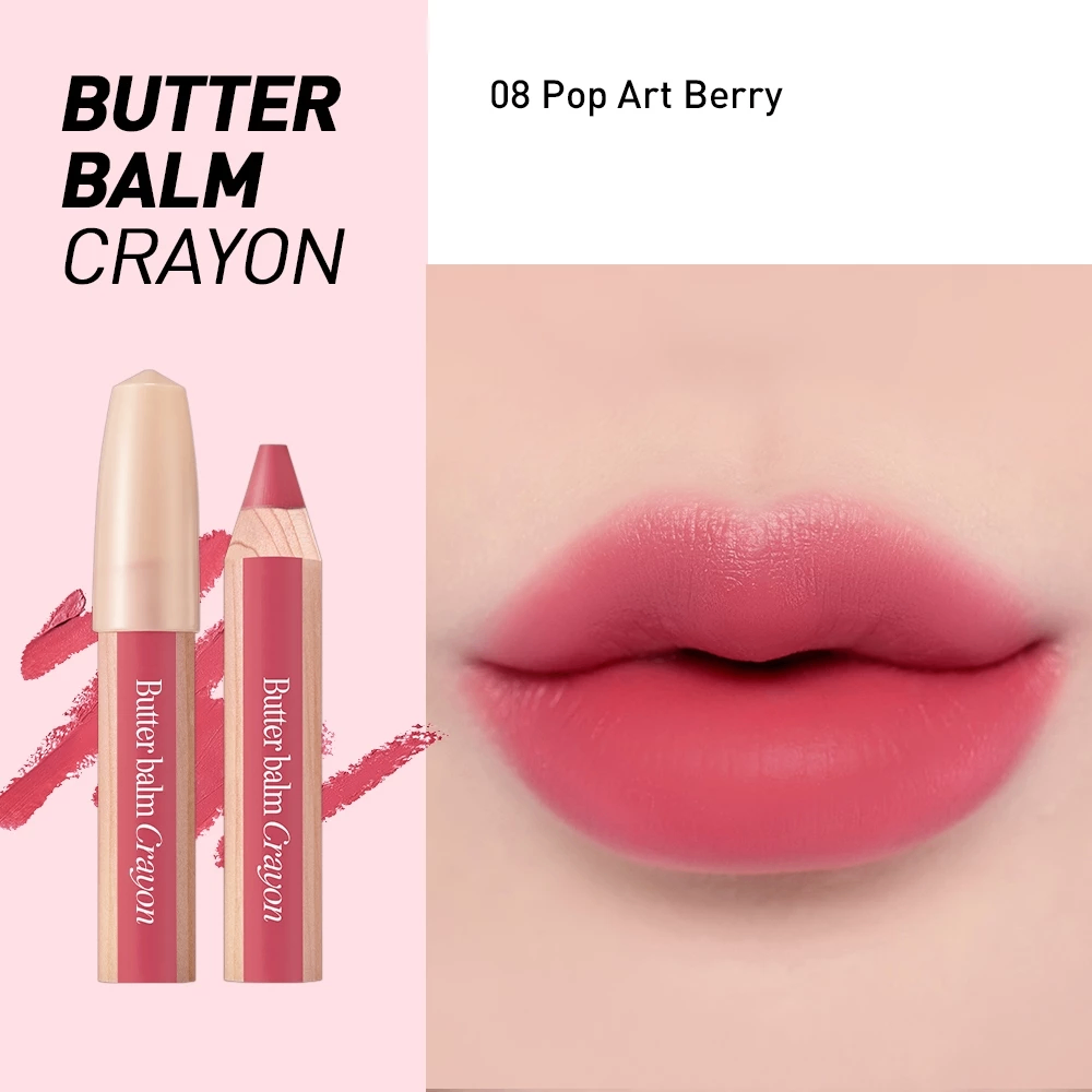 Son bút chì dạng sáp Clio Butter Balm Crayon 3.9g kèm đồ gọt chất nhẹ như bơ