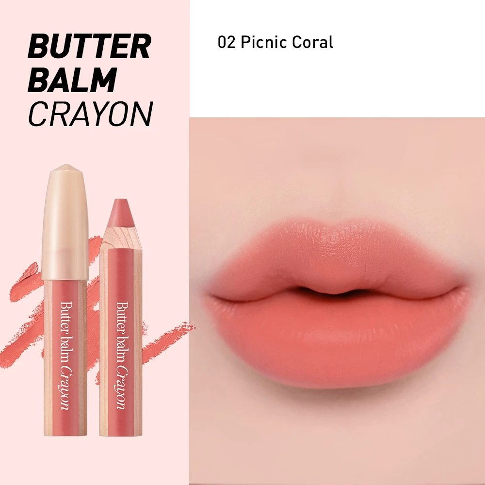 Son bút chì dạng sáp Clio Butter Balm Crayon 3.9g kèm đồ gọt chất nhẹ như bơ