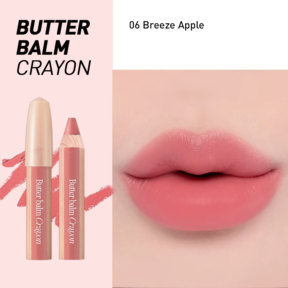 Son bút chì dạng sáp Clio Butter Balm Crayon 3.9g kèm đồ gọt chất nhẹ như bơ
