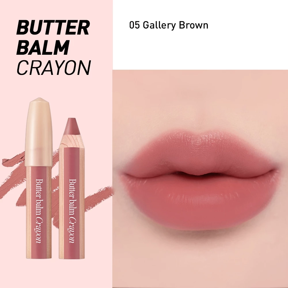 Son bút chì dạng sáp Clio Butter Balm Crayon 3.9g kèm đồ gọt chất nhẹ như bơ