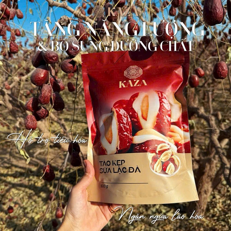 Kẹo táo đỏ KAZA kẹp sữa lạc đà 500g bổ dưỡng thơm ngon