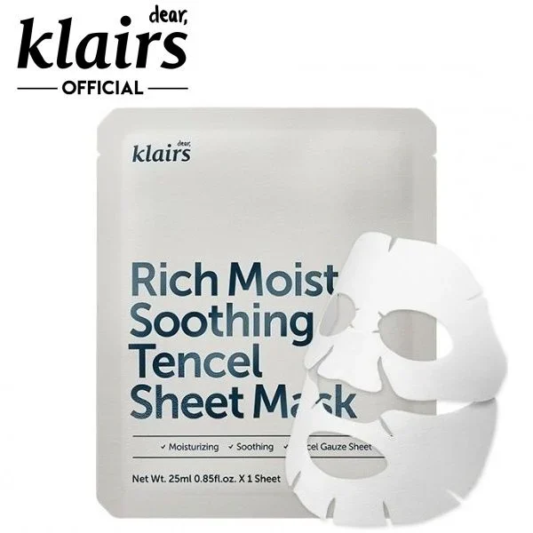 Mặt nạ Klairs Rich Moist Soothing Tencel Sheet Mask 25ml dưỡng ẩm bảo vệ da