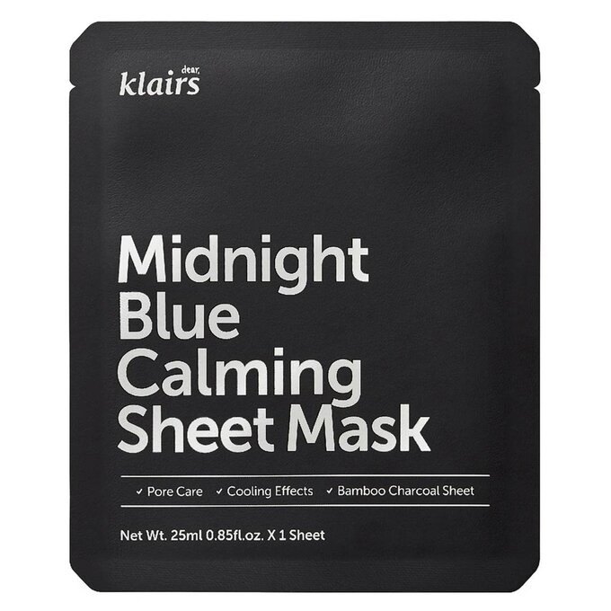 Mặt nạ Klairs Midnight Blue Calming Sheet Mask 25ml làm sạch và dịu mát da